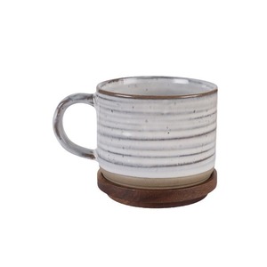 Hiện đại Nhật Bản phong cách gốm cốc cà phê với nắp cao cấp và khay đặt Kinh doanh Quà Tặng nhà ăn sáng văn phòng sử dụng bán buôn - Product Image 1