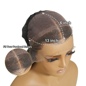 <span class=keywords><strong>Cheveux</strong></span> vierges indiens de grade 12A pour perruque avec dentelle, noir naturel, 30 pouces, ondulations profondes lâches, pré-épilées, haute densité - Product Image 6