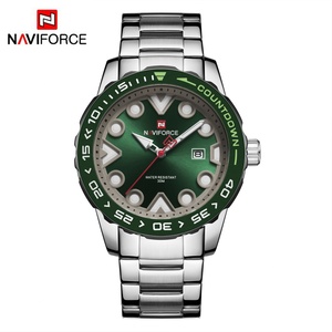 นาฬิกา NaviFORCE 9178 รุ่นหรูหรา กลไกควอตซ์จากญี่ปุ่น สำหรับผู้ชาย นาฬิกาข้อมือเท่ห์ สายสตีล Relogio Masculino Naviforce - Product Image 2