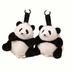 INS mignon Panda petit porte-clés mignon en peluche <span class=keywords><strong>pellets</strong></span> pondérés Panda poupée porte-clés - Product Image 1