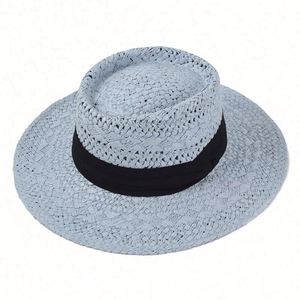Sombrero de Paja Panamá Tejido a Mano de Alta Calidad para Mujer, Sombrero de Playa Transpirable con Protección Solar para el Verano - Product Image 5