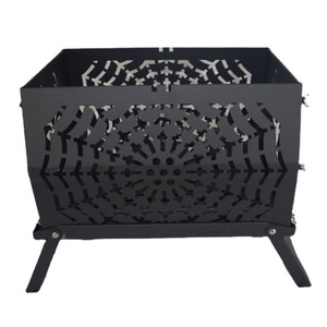 Barbecue pliable en acier au carbone pour l'<span class=keywords><strong>extérieur</strong></span>, support de feu de camp détachable et portable, poêle <span class=keywords><strong>à</strong></span> <span class=keywords><strong>bois</strong></span> - Product Image 5