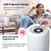 Purificateur d'air portable YARIKI pour bureau, alimenté par USB, avec filtres HEPA et charbon actif, ions négatifs, bruit blanc et aromathérapie pour la maison