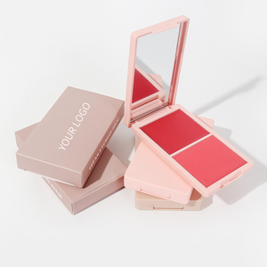 Commercio all'ingrosso 2 In 1 pressato In polvere e crema viso di bellezza fard Palette opache luccichio lunga durata Palette Blush - Product Image 1