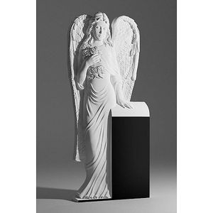 Granito negro Grabado con láser Retrato Lápida Estilo europeo Monumento al aire libre Diseño funerario - Product Image 4