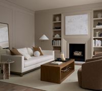 Canapé d'angle en L trois places en tissu coton-lin, structure en bois, rembourrage en mousse, mobile, personnalisable, style nordique