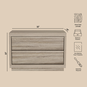 Comodino in legno di quercia naturale, mobile moderno per camera da letto - Product Image 3