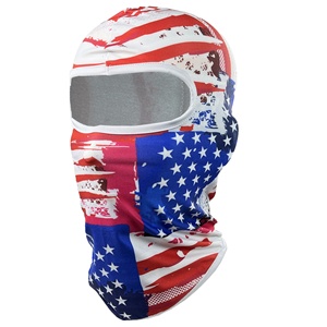 <span class=keywords><strong>Cagoule</strong></span> de ski unisexe en polyester élasthanne à motif drapeau américain personnalisé, imprimée par transfert thermique, pour e-commerce - Product Image 5