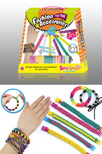 Bijoux en plastique tressés pour filles, vente en gros, bricolage de bracelets, kit de jouets, collection - Product Image 4