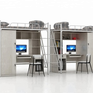 Cama Litera Cúbica Moderna de Madera con Escritorio, Tamaño Personalizado para Hogar, Oficina, Taller, Escuela, Gimnasio, Materiales Duraderos de MDF y Melamina - Product Image 2