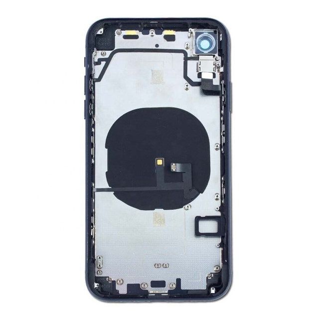 Mobile Phone Back Cover Frame Housing Full Assembly Replacement for iPhone XR Black Color