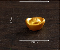 100 pièces de mini lingots d'or, mini lingots de monnaie et modèles Yuanbao pour maison de poupée, accessoires en résine, thème artistique Noël Pâques