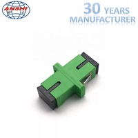 Anshi Green Simplex Fiber Optic Adapter SC/APC Singlemode SM for FTTH 4G 3G Networks Green Singlemode Optic Equipment