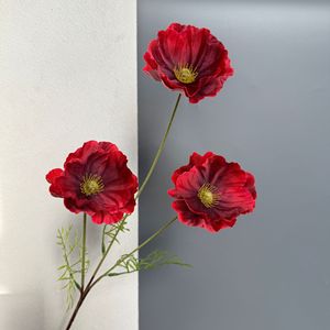 Flores de Amapola Artificiales Jinxi, Realistas, de Seda, para Decoración de Bodas y Hogar - Product Image 4