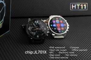 HT11 Smart Watch for Men IP68 Waterproof NFC 1Gb Memory Blood Oxygen Monitor <strong>Smartwatch</strong> HT11 - Product Image 5