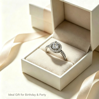 Bagues en laiton plaqué platine, pierres étincelantes élégantes pour les fêtes d'anniversaire, les mariages, les anniversaires de mariage, bijoux de mode, cadeaux