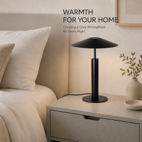 Lámpara de Mesa Moderna Minimalista de Metal con LED de Alto CRI 90, Luz Ambiental Decorativa para Dormitorio y Estudio