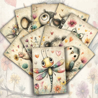 JAIIMAN 20 pièces de cartes postales personnalisées haut de gamme, amusantes, à thème animalier, idéales pour le scrapbooking et les loisirs créatifs en papier