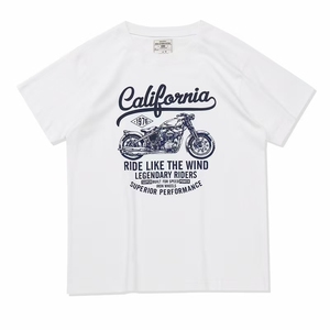 <span class=keywords><strong>T</strong></span>-<span class=keywords><strong>shirt</strong></span> de style d'é<span class=keywords><strong>t</strong></span>é à la mode rétro pour hommes, ample, à manches courtes, 100% coton, avec imprimé <span class=keywords><strong>moto</strong></span>. - Product Image 2