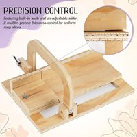 Coupe-savon rectangulaire en bois fait main, machine à découper le fromage et les bougies avec fil de coupe réglable, outil de découpe flexible