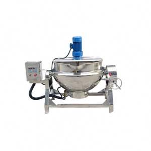 Marmite de cuisson professionnelle à agitation et chauffage électrique, type chaudière à double enveloppe, pour confiture de fruits, tomates, snacks aux cacahuètes et préparations sucrées - Product Image 2