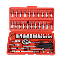 Kit d'outils de réparation automobile populaire avec 46 pièces, la réparation mécanique de vélo de moto de voiture de réunion a besoin d'outils matériels de haute performance