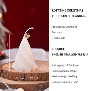 Molly Glory Soy Wax Christmas Spiral Tree Scented <b>Candles</b> Aromatherapy <b>Candles</b> for Holiday Home Decor - Product Image 6