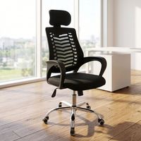 Chaise de bureau confortable et réglable en hauteur pour une assise tout au long de la journée, chaise pivotante en maille pour salon et réception