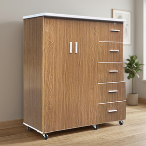 Armario Infantil Moderno de Plástico con Aspecto de Madera, 5 Cajones, Desmontable, para Dormitorio, de Vietnam - Product Image 2