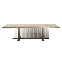 Tables et chaises de salle à manger carrées en marbre turc sur mesure, gain de place, 1 MOQ