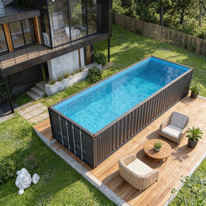 Piscine Conteneur Personnalisable Préfabriquée en Fibre de Verre Hors Sol Grande Piscine - Product Image 4