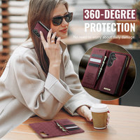 CaseMe étui en cuir détachable pour téléphone Galaxy S25 Ultra Plus S24 FE S23 S22 étui portefeuille RFID pour Samsung S23 Ultra