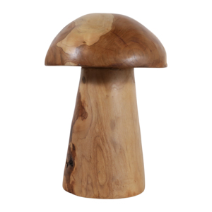 Scultura ornamentale a forma di fungo in legno di teak per decorare la casa, l'ufficio, la mensola, il tavolino da caffè. - Product Image 4