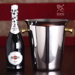 Đương Đại thiết kế sang trọng Champagne thép không gỉ Xô đá