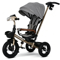 Tricycle poussette pour bébé, cadre en alliage d'aluminium, auvent multicolore, pliable, léger, capacité de charge de 15 kg, pour les enfants de 6 mois à 3 ans