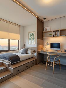 Système de lit tatami japonais classique, solution de rangement complète pour chambre principale et chambre d'hôtes familiale - Product Image 2
