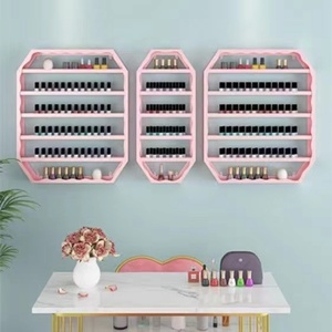 <b>Nail</b> Salon Shelf Rack <b>Wall</b> Mounted <b>Wall</b> Hanging Iron <b>Nail</b> Polish Storage Rack Gold <b>Nail</b> Polish Display Rack Display - Product Image 6