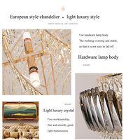 Lustre et lampes suspendues en cristal LED modernes personnalisés, grand luxe commercial pour le hall d'hôtel, décoration de luxe pour la maison