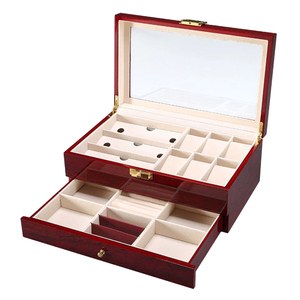Luxury Walnut Handmade Custom Logo Necklace Ring bracelet jewellery Wood Velvet Insert Wooden Gift Jewelry Packaging Set Box