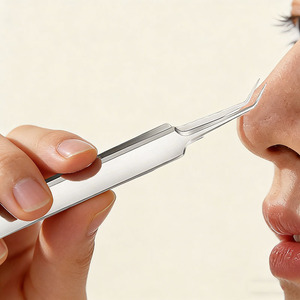 Stainless Steel Acne Tweezers Blackhead Removal Needle Face Care Tool General Population Use - Product Image 3