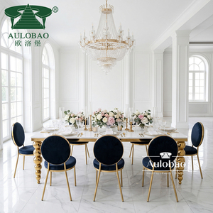 Modern <b>White</b> MDF Top Stainless Steel Frame Wedding & Hotel <b>Dining</b> <b>Table</b> for Home Use - Product Image 2