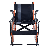 Fauteuil roulant manuel Takan SYIV100-30A, cadre en aluminium léger, certifié CE, dossier rabattable, accoudoirs rabattables, roue arrière en PU de 22 pouces