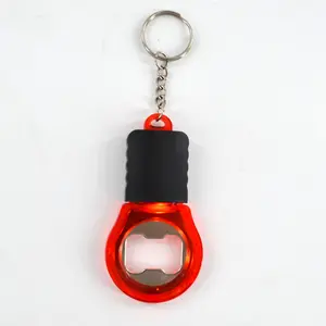 LINLI Glühbirne-Schlüsselanhänger LED Kunststoff-Flaschenöffner Schlüsselanhänger mit Licht