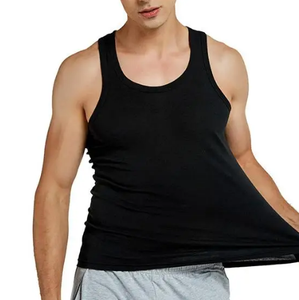 <span class=keywords><strong>Camiseta</strong></span> sin mangas de algodón de verano para <span class=keywords><strong>hombre</strong></span>, chaleco de algodón Con parte inferior deportiva para estudiantes, chaleco suelto de algodón blanco, Tops - Product Image 1