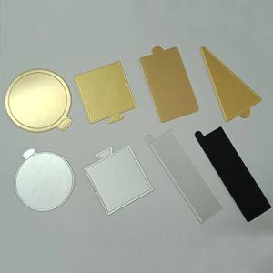 Оптовая продажа, золотистые, серебристые, черные маленькие Мини-доски для торта, инструменты, подставки, тарелки, устойчивые к смазке, напечатанные на заказ для вечеринки, дня рождения, свадьбы - Product Image 5