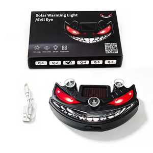 Solar LED Devil Eye <b>Car</b> Window Ornament Rear Windshield Decorative Light Auto Exterior Accessory - Product Image 2