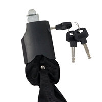 Antivol à chaîne en acier durable de 100 cm avec code de combinaison programmable par l'utilisateur pour le cyclisme et les trajets quotidiens