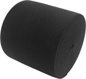 Suministro de fábrica 15cm/20cm de ancho negro tejido elástico pesado estiramiento banda elástica de punto de alta elasticidad - Product Image 6