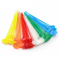 Bridas de nailon autoblocantes Easy Mark con identificación y marcaje, con etiqueta colgante, certificación CE ROHS, -40~+85, para sujetar cables