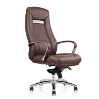 Fauteuil de bureau exécutif ergonomique moderne en gros, réglable en hauteur, dossier haut, en cuir PU souple et véritable, pivotant et rafraîchissant